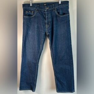 Hugo Boss Scout 1 Men’s Jeans Size 36X30 Straight Stretch Denim Button Fly EUC